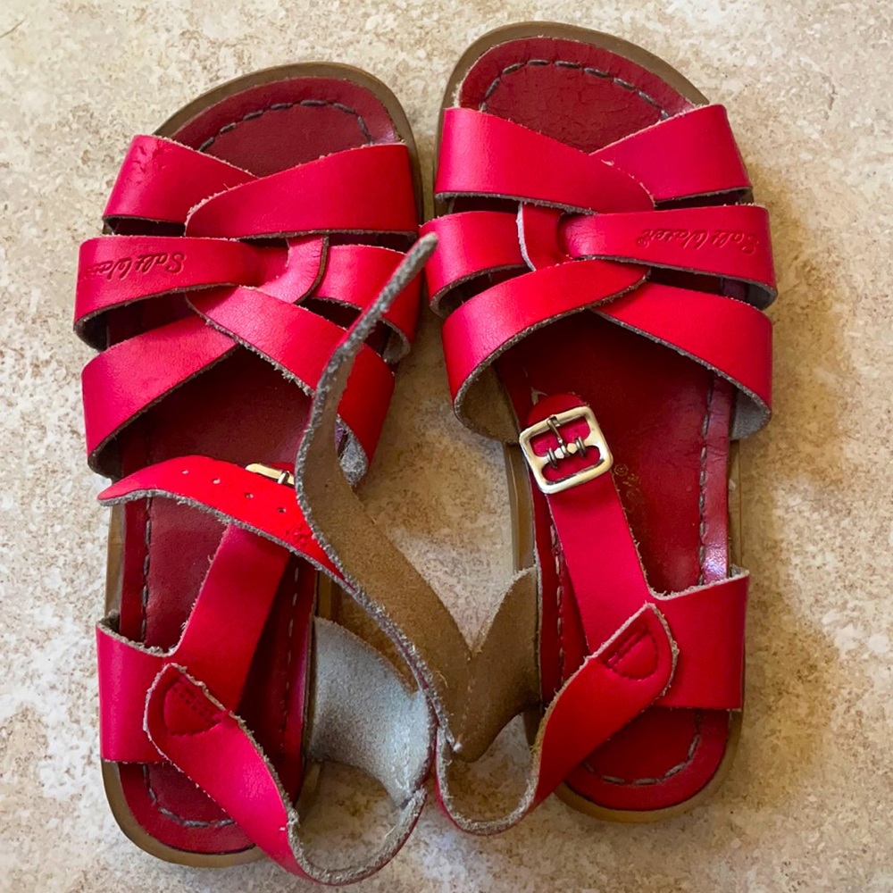 Red Salt Water Sandals 1